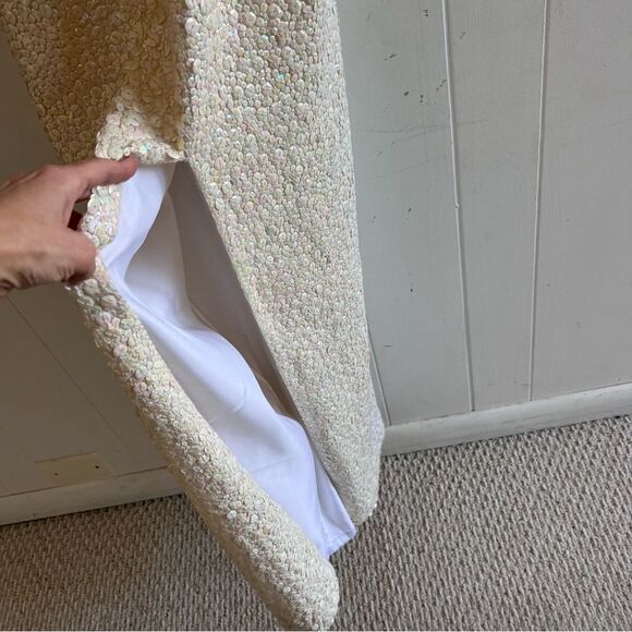 Vintage Alyce Designs Elegant Sequin Gown with Slit - Picture 5 of 11